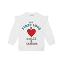 my first love is d&g' print sweatshirt