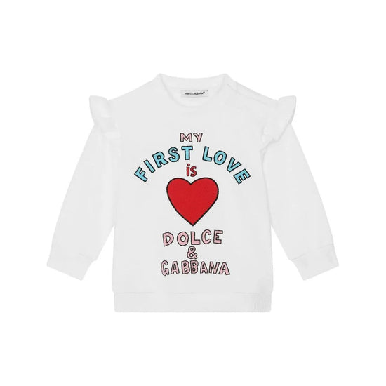 MY FIRST LOVE IS D&G' PRINT SWEATSHIRT