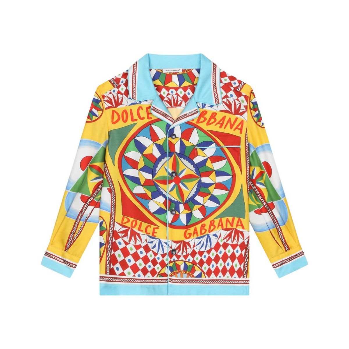 carretto-print silk shirt