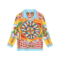carretto-print silk shirt