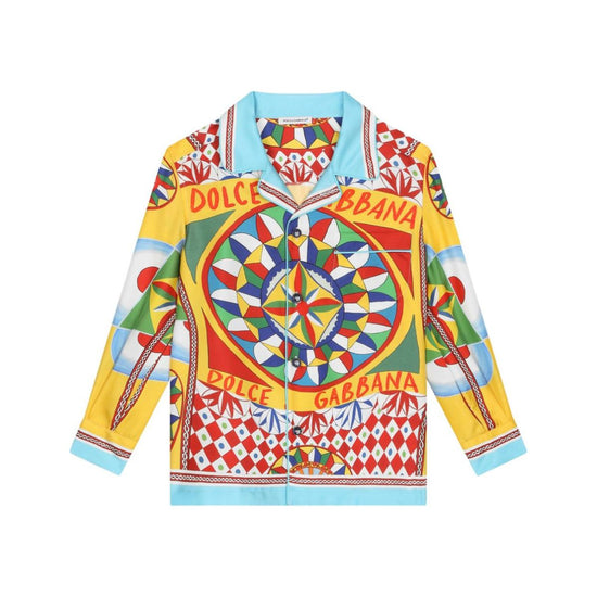 CARRETTO-PRINT SILK SHIRT