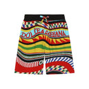 carretto-print shorts in multicolour