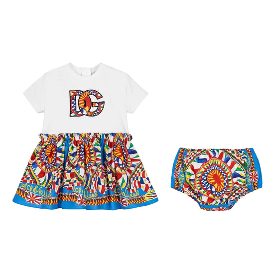 SHORT-SLEEVE DRESS SET IN MULTICOLOUR