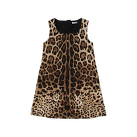 sleeveless dress in leo