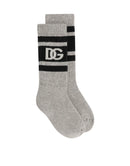 SOCKS IN GREY AND NAVY