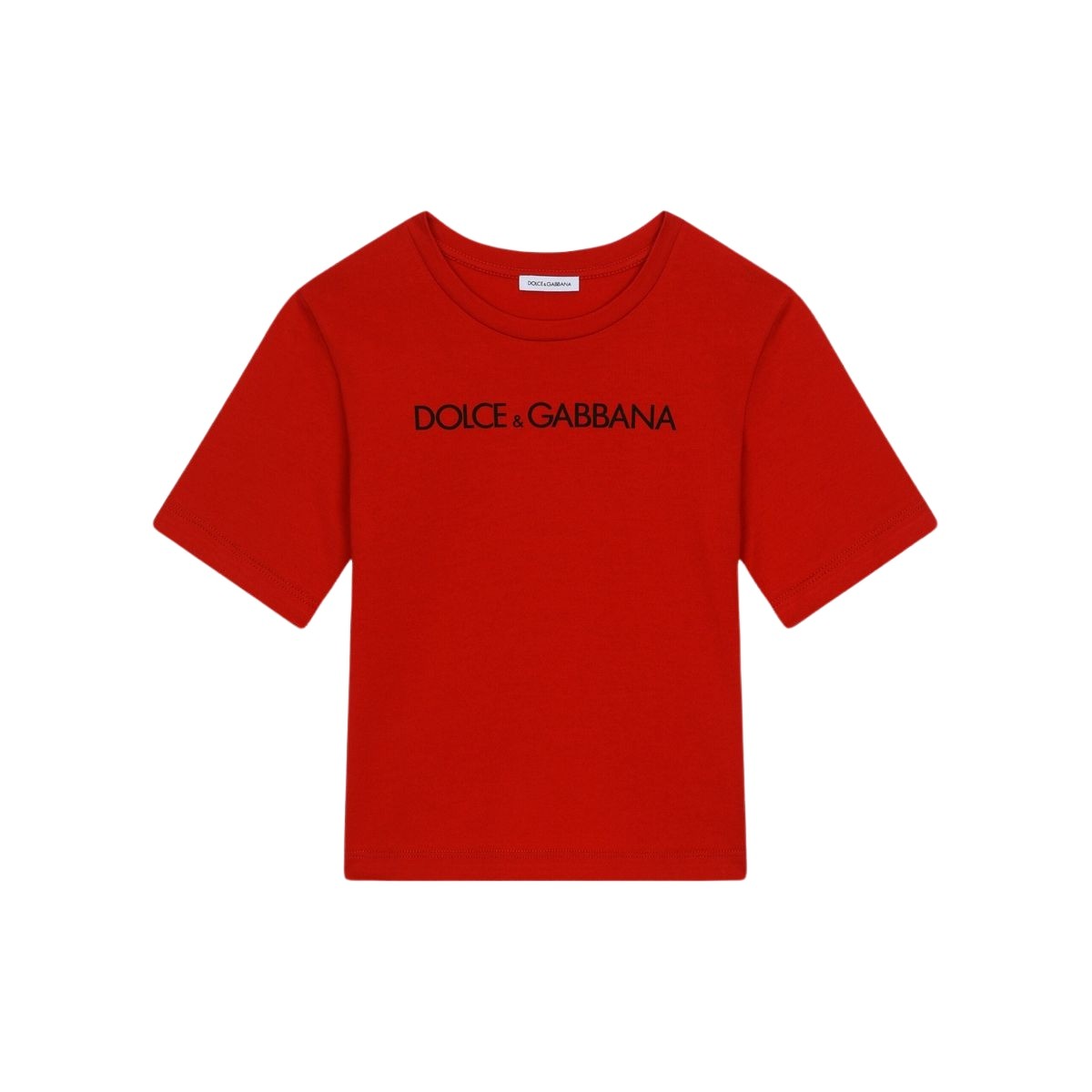 t-shirt with lettered logo in red