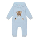 long-sleeved onesie with tiger-patch