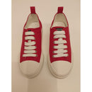 low lace sneaker in red
