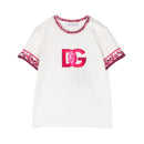 majolica-print t-shirt in white