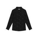 poplin jacquard tuxedo shirt with dg logo in black