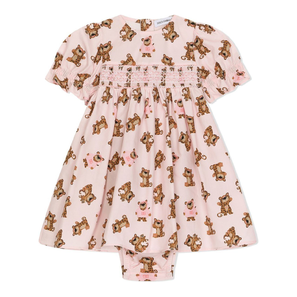 short-sleeve dress set in pink