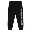 black logo-print track pants