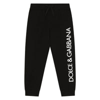 black logo-print track pants