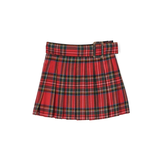 RED-TARTAN SKIRT