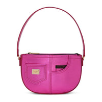 FUCHSIA PINK TOP HANDLE BAG