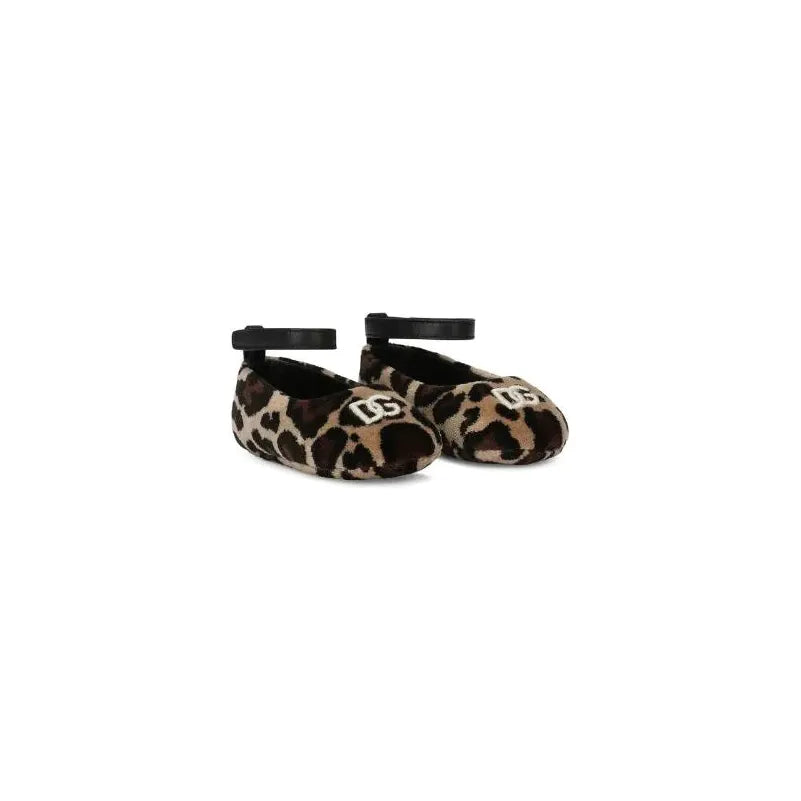 leopard-print pre-walker ballerinas